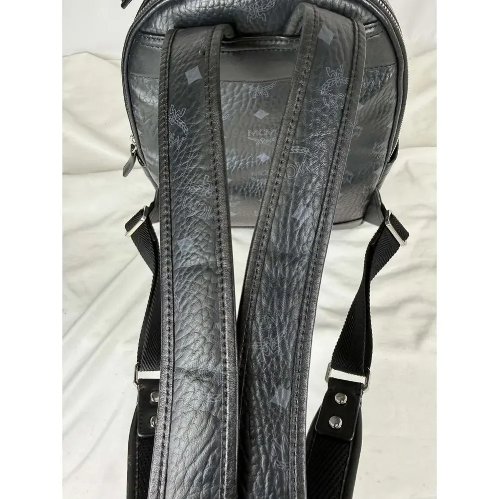 MCM Shark Backpack in Visetos Black Small SPB-JB 370808